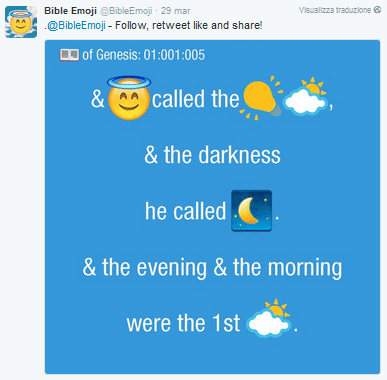 un esempio pratico di comunicazione via emoji